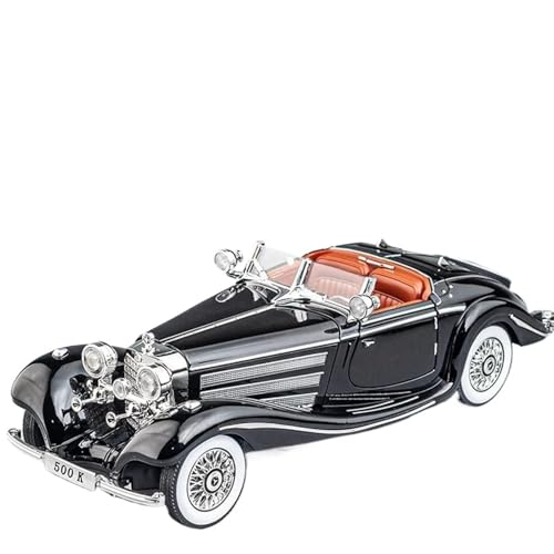 HQRTYBI 1:24 for 500K Klassische Auto Metall Legierung Druckguss Modell Spielzeug for Hight Simulation Fahrzeug Modell Sammlung Jungen Geschenk(Black) von HQRTYBI