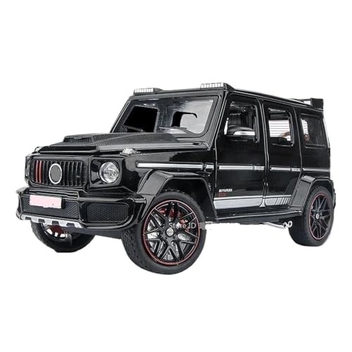 HQRTYBI 1:24 for G800 SUV Automodelle Türen Legierung Druckguss W140 320SEL Modell Geöffnet Pull Back Stoßdämpfung Geschenk for Kinder(Black) von HQRTYBI