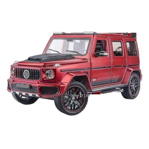 HQRTYBI 1:24 for G800 SUV Automodelle Türen Legierung Druckguss W140 320SEL Modell Geöffnet Pull Back Stoßdämpfung Geschenk for Kinder(Red) von HQRTYBI