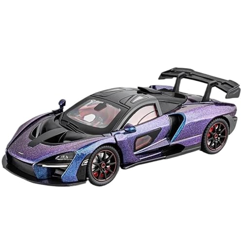 HQRTYBI 1:24 for Legierung Metall Druckguss Auto Modell Sound & Licht Sammlung Hobby Super Racing Serie Urlaub Geburtstag Geschenk for Junge(Purple) von HQRTYBI