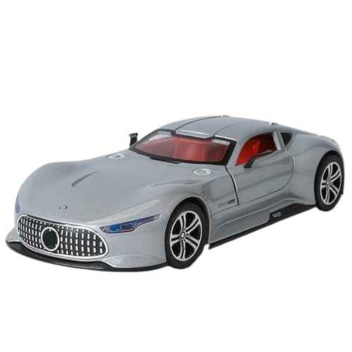HQRTYBI 1:24 for Legierung Modell Auto Feedback Sport Auto Modell Tisch Dekoration Geeignet for Jungen Als Geschenk(Silver) von HQRTYBI