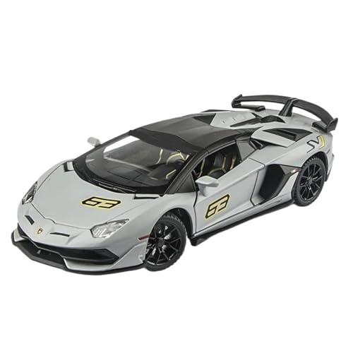 HQRTYBI 1:24 for Legierung Sport Auto Modell Diecast Metall Modelle 4 Türen Geöffnet for Jungen Urlaub Geschenk(Gray) von HQRTYBI