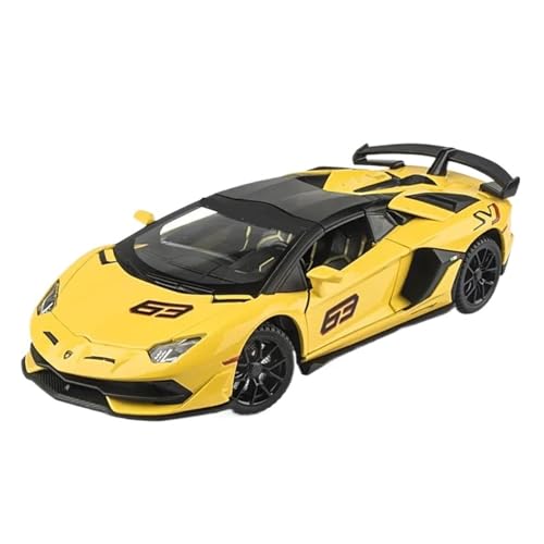 HQRTYBI 1:24 for Legierung Sport Auto Modell Diecast Metall Modelle 4 Türen Geöffnet for Jungen Urlaub Geschenk(Yellow) von HQRTYBI