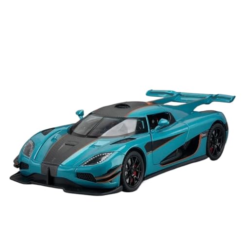HQRTYBI 1:24 for Miniaturautos Legierungsdruckgussmodelle Pullback-Fahrzeuge 4 Türen Geöffnet Sportwagen Kleinkind for Kinder(Green) von HQRTYBI