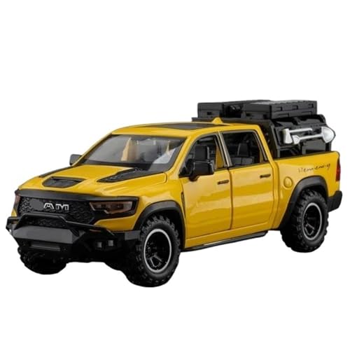 HQRTYBI 1:32 for 1000 TRX Picku Legierung Automodell Sound Und Licht Pull Back Kinder Sammlerstücke Geburtstagsgeschenk(Yellow) von HQRTYBI