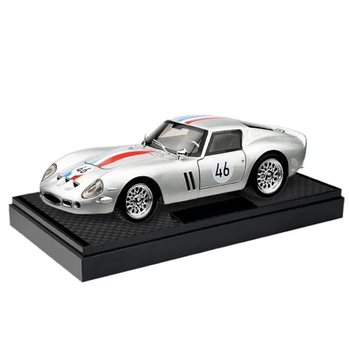 HQRTYBI 1:32 for 250 GTO Supersportwagen Legierung Druckguss Modellauto Metall Miniauto Modell GT Sammlerstücke Hobbys Display Ornament Geschenk Junge(Silver) von HQRTYBI