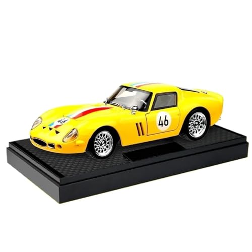 HQRTYBI 1:32 for 250 GTO Supersportwagen Legierung Druckguss Modellauto Metall Miniauto Modell GT Sammlerstücke Hobbys Display Ornament Geschenk Junge(Yellow) von HQRTYBI