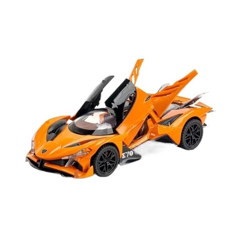 HQRTYBI 1:32 for Auto-Spielzeugmodelle Legierung Druckguss-Sportwagen Pullback 2 Türen Geöffnet Rennfahrzeuge Geschenk for Kinder(Orange) von HQRTYBI