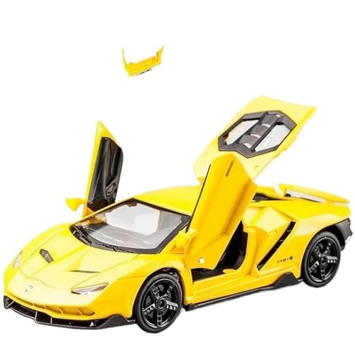 HQRTYBI 1:32 for Legierung Sport Auto Modell Druckguss & Fahrzeuge Racing Heben Schwanz Pull Auto Präsentieren(Yellow) von HQRTYBI
