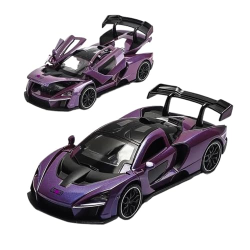 HQRTYBI 1:32 for Senna Legierung Sportwagen Diecast Metall Modell Simulation Sound Licht Pull Back Racing Spielzeug Kinder Geburtstag Spielzeug Geschenk(Purple) von HQRTYBI