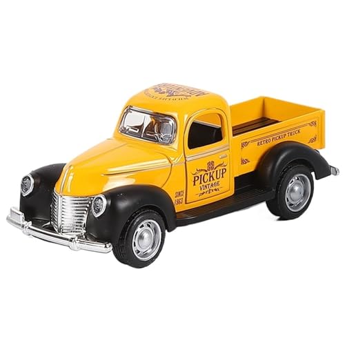 HQRTYBI 1:32 für Alu-Doppeltür-Pickup-Truck-Modell, Heimdekoration, Sammlung, Geschenk (gelb) von HQRTYBI