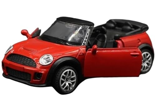 HQRTYBI 1:32 für Mini Cabrio Sportwagen, Legierung, Modell Sound und Licht, Simulation vorhanden (rot) von HQRTYBI