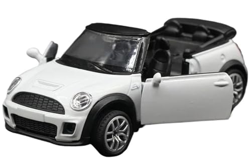 HQRTYBI 1:32 für Mini Cabrio Sportwagen, Legierung, Modell Sound und Licht, Simulation vorhanden (weiß) von HQRTYBI