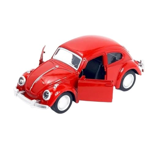 HQRTYBI 1:36 Legierung Käfer Geformt Oldtimer-Modell Legierung Auto-Modell Oldtimer-Tür Auto Ornamente(Red) von HQRTYBI