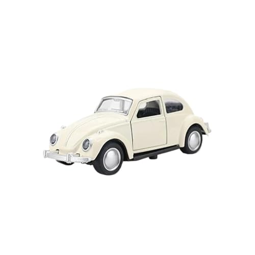 HQRTYBI 1:36 Legierung Käfer Geformt Oldtimer-Modell Legierung Auto-Modell Oldtimer-Tür Auto Ornamente(White) von HQRTYBI