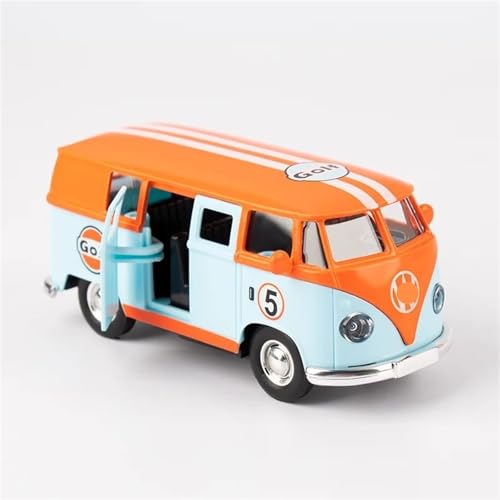 HQRTYBI 1:36 for Bus Transporter Legierung Diecast Modell for Volkswagen T1 Samba Auto Präsentieren(Orange) von HQRTYBI