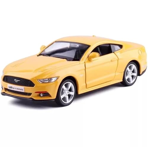 HQRTYBI 1:36 for Mustang GT Legierung Sportwagenmodell Druckguss Metall Spielzeugfahrzeuge Automodell Hohe Simulation Kinderspielzeug Geschenksammlung(Yellow) von HQRTYBI