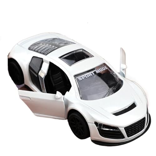 HQRTYBI 1:43 für R8 Racing Modellauto aus Legierung, simuliertes Fahrzeug, Geschenk (weiß) von HQRTYBI