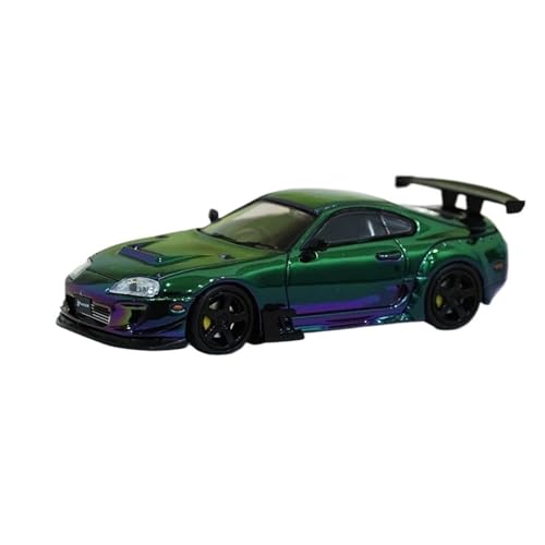 HQRTYBI 1:64 für Supra A80 Z Pandem-Legierung, Modellauto, galvanisierte Lackoberfläche (grün) von HQRTYBI