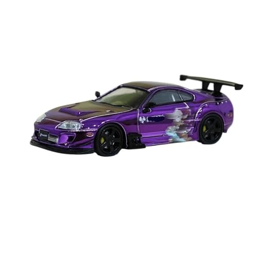 HQRTYBI 1:64 für Supra A80 Z Pandem-Legierung, Modellauto, galvanisierte Lackoberfläche (lila) von HQRTYBI