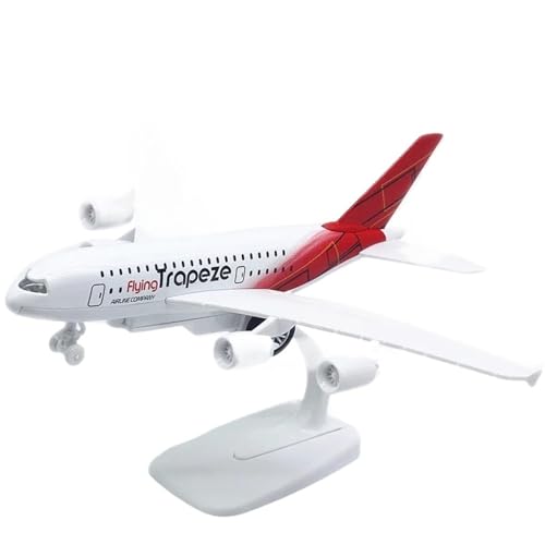 HQRTYBI 1:72 Für A380-Flugzeug, 21 cm, Legierung, Flugzeug-Auto-Modell mit Display-Ständer Beleuchtung (rot) von HQRTYBI