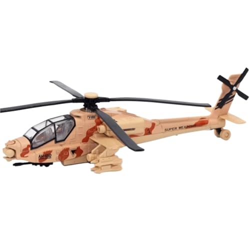 HQRTYBI Für: Hubschrauber-Legierung mit Sound- und Lichtfunktionen, simuliertes Miniaturmodell, Heimdekoration, Sammlung, Geschenk (gelb) von HQRTYBI