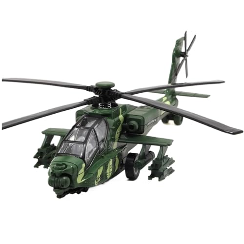 HQRTYBI Für: Hubschrauber-Legierung mit Sound- und Lichtfunktionen, simuliertes Miniaturmodell, Heimdekoration, Sammlung, Geschenk (grün) von HQRTYBI