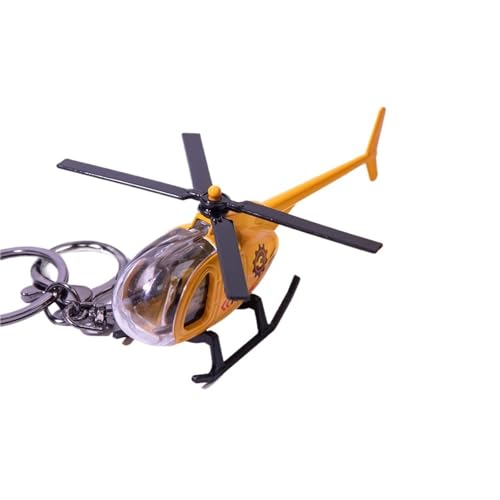 HQRTYBI Für: Schlüsselanhänger aus Legierung, Flugzeugmodell, Hubschrauber, Militär-Kämpfer, dekoratives Ornament, Sammlung, Geschenk (Schlüsselschnalle, Gelb A) von HQRTYBI