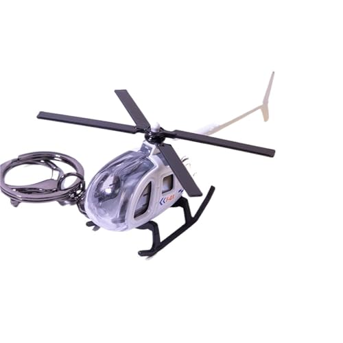 HQRTYBI Für: Schlüsselanhänger aus Legierung, Flugzeugmodell, Hubschrauber, Militär-Kämpfer, dekoratives Ornament, Sammlung, Geschenk (Schlüsselschnalle, weiß, A) von HQRTYBI