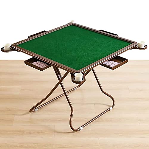 HQYMXYGEUR 35" klappbarer Mahjong-Tisch,Kartentische quadratisch mit 4 Getränkehaltern und Schubladen,verschleißfester Desktop-Majiang-Tisch für Pokerkarten,Mahjong,Brettspiele HQYMXYGEUR 35" klappbarer Mahjong-Tisch,Kartentische quadratisch mit 4 Getränkehaltern und Schubladen,verschleißfester Desktop-Majiang-Tisch für Pokerkarten,Mahjong,Brettspiele von HQYMXYGEUR