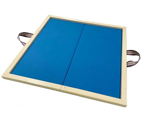 HQYMXYGEUR Klappbarer Kartenspieltisch mit grüner Tischplatte,tragbarer Mahjong-Tisch Mahjong-Plattform ohne Tischbeine für Pokerkarten,Brettspiele,Fliesenspiele(Blue 60cm/23.4in) von HQYMXYGEUR