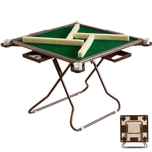 HQYMXYGEUR Klappbarer Mahjong-Tisch,Kartentische Klappquadrat 34,64 * 34,64 ",Multifunktions-Kartentisch mit Getränkehaltern und Chipfächern,für Pokerkarten,Mahjong,Brettspiele usw. HQYMXYGEUR Klappbarer Mahjong-Tisch,Kartentische Klappquadrat 34,64 * 34,64 ",Multifunktions-Kartentisch mit Getränkehaltern und Chipfächern,für Pokerkarten,Mahjong,Brettspiele usw. von HQYMXYGEUR