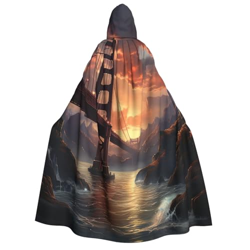 HQaxsfQxnr Kapuzenumhang Halloween Kapuzenumhang Brücke Kapuzenmantel Herren Damen Halloween Umhang Cosplay Kostüme von HQaxsfQxnr