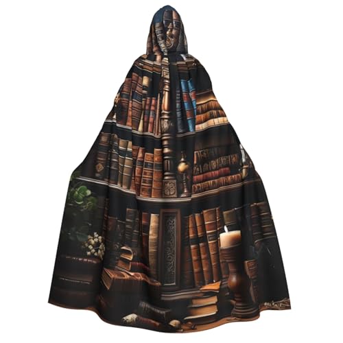 HQaxsfQxnr Kapuzenumhang Halloween Kapuzenumhang Bücher auf dem Bücherregal Kapuzenmantel Herren Damen Halloween Umhang Cosplay Kostüme HQaxsfQxnr Kapuzenumhang Halloween Kapuzenumhang Bücher auf dem Bücherregal Kapuzenmantel Herren Damen Halloween Umhang Cosplay Kostüme von HQaxsfQxnr