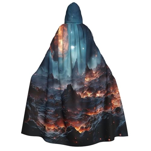 HQaxsfQxnr Kapuzenumhang Halloween Kapuzenumhang Riesige Galaxie Bilder Kapuzenmantel Herren Damen Halloween Umhang Cosplay Kostüme von HQaxsfQxnr