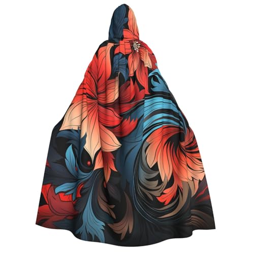 HQaxsfQxnr Kapuzenumhang für Halloween, Kapuzenumhang, rotes Blumenmuster, Kapuzenmantel, für Herren und Damen, Halloween-Umhang, Cosplay-Kostüme HQaxsfQxnr Kapuzenumhang für Halloween, Kapuzenumhang, rotes Blumenmuster, Kapuzenmantel, für Herren und Damen, Halloween-Umhang, Cosplay-Kostüme von HQaxsfQxnr