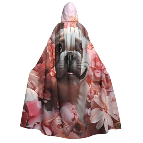 HQaxsfQxnr Kapuzenumhang für Halloween, mit Kapuze, rosa Blume, Hundemantel, für Herren und Damen, Halloween-Umhang, Cosplay-Kostüme HQaxsfQxnr Kapuzenumhang für Halloween, mit Kapuze, rosa Blume, Hundemantel, für Herren und Damen, Halloween-Umhang, Cosplay-Kostüme von HQaxsfQxnr