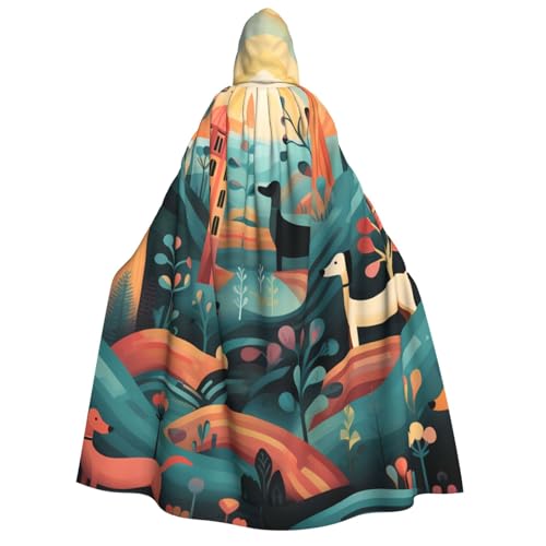 HQaxsfQxnr Kapuzenumhang mit Kapuze, Dackel-Motiv, für Herren und Damen, Halloween-Umhang, Cosplay-Kostüme HQaxsfQxnr Kapuzenumhang mit Kapuze, Dackel-Motiv, für Herren und Damen, Halloween-Umhang, Cosplay-Kostüme von HQaxsfQxnr