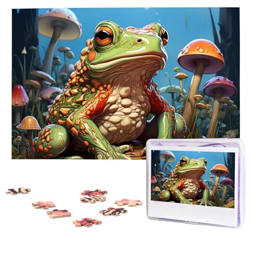 Puzzles, 1000 Teile, personalisierbar, Cartoon-Frosch-Fotopuzzle mit Aufbewahrungstasche, herausforderndes Bilderpuzzle für Erwachsene, Bilderpuzzle für Familie, Dekor-Puzzle, 74,9 x 50 cm Puzzles, 1000 Teile, personalisierbar, Cartoon-Frosch-Fotopuzzle mit Aufbewahrungstasche, herausforderndes Bilderpuzzle für Erwachsene, Bilderpuzzle für Familie, Dekor-Puzzle, 74,9 x 50 cm von HQaxsfQxnr