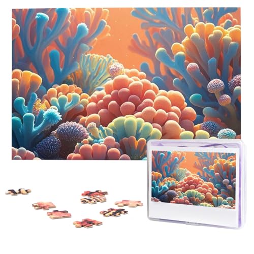 Puzzles, 1000 Teile, personalisierbar, Korallen-Fotopuzzle mit Aufbewahrungstasche, herausforderndes Bilderpuzzle für Erwachsene, Bilderpuzzle für Familie, Dekor-Puzzle, 74,9 x 50 cm Puzzles, 1000 Teile, personalisierbar, Korallen-Fotopuzzle mit Aufbewahrungstasche, herausforderndes Bilderpuzzle für Erwachsene, Bilderpuzzle für Familie, Dekor-Puzzle, 74,9 x 50 cm von HQaxsfQxnr