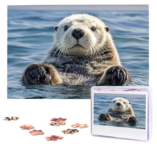 Puzzles, 1000 Teile, personalisierbar, Meerotter, Fotopuzzle mit Aufbewahrungstasche, herausforderndes Bilderpuzzle für Erwachsene, Bilderpuzzle für Familie, Dekor-Puzzle, 74,9 x 50 cm Puzzles, 1000 Teile, personalisierbar, Meerotter, Fotopuzzle mit Aufbewahrungstasche, herausforderndes Bilderpuzzle für Erwachsene, Bilderpuzzle für Familie, Dekor-Puzzle, 74,9 x 50 cm von HQaxsfQxnr