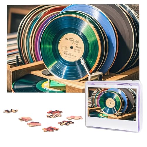 Puzzles, 1000 Teile, personalisierbar, Vinyl-Schallplatten, Fotopuzzle mit Aufbewahrungstasche, herausforderndes Bilderpuzzle für Erwachsene, Bilderpuzzle für Familie, Dekor-Puzzle, 74,9 x 50 cm Puzzles, 1000 Teile, personalisierbar, Vinyl-Schallplatten, Fotopuzzle mit Aufbewahrungstasche, herausforderndes Bilderpuzzle für Erwachsene, Bilderpuzzle für Familie, Dekor-Puzzle, 74,9 x 50 cm von HQaxsfQxnr
