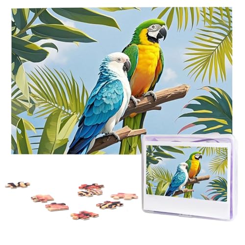 Puzzles, 1000 Teile, personalisierbar, tropische Pflanzen und Papageien, Fotopuzzle mit Aufbewahrungstasche, herausforderndes Bilderpuzzle für Erwachsene, Bilderpuzzle für Familie, Dekor-Puzzle, 74,9 Puzzles, 1000 Teile, personalisierbar, tropische Pflanzen und Papageien, Fotopuzzle mit Aufbewahrungstasche, herausforderndes Bilderpuzzle für Erwachsene, Bilderpuzzle für Familie, Dekor-Puzzle, 74,9 von HQaxsfQxnr