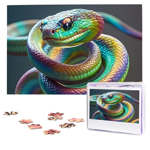 Puzzles, 1000 Teile, personalisiertes Puzzle, 3D-Schlangen-Fotopuzzle mit Aufbewahrungstasche, herausforderndes Bilderpuzzle für Erwachsene, Bilderpuzzle für Familie, Dekor-Puzzle, 74,9 x 50 cm Puzzles, 1000 Teile, personalisiertes Puzzle, 3D-Schlangen-Fotopuzzle mit Aufbewahrungstasche, herausforderndes Bilderpuzzle für Erwachsene, Bilderpuzzle für Familie, Dekor-Puzzle, 74,9 x 50 cm von HQaxsfQxnr