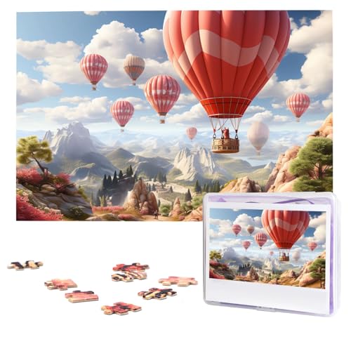 Puzzles, 1000 Teile, personalisiertes Puzzle, Ballon-Fotopuzzle mit Aufbewahrungstasche, herausforderndes Bilderpuzzle für Erwachsene, Bilderpuzzle für Familiendekoration, Puzzle, 74,9 x 50 cm von HQaxsfQxnr