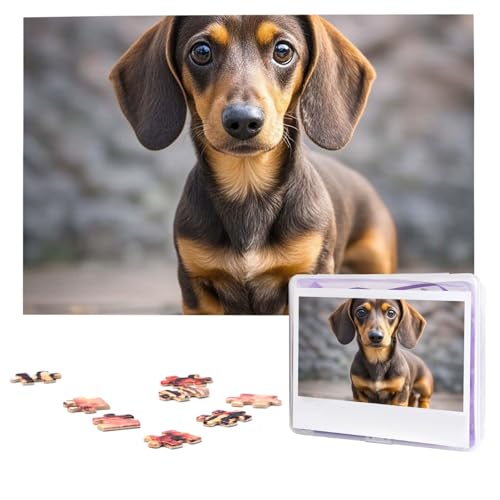 Puzzles, 1000 Teile, personalisiertes Puzzle, Dackel, Fotopuzzle mit Aufbewahrungstasche, herausforderndes Bilderpuzzle für Erwachsene, Bilderpuzzle für Familie, Dekor-Puzzle, 74,9 x 50 cm Puzzles, 1000 Teile, personalisiertes Puzzle, Dackel, Fotopuzzle mit Aufbewahrungstasche, herausforderndes Bilderpuzzle für Erwachsene, Bilderpuzzle für Familie, Dekor-Puzzle, 74,9 x 50 cm von HQaxsfQxnr