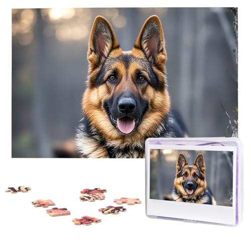 Puzzles, 1000 Teile, personalisiertes Puzzle, Deutscher Schäferhund, Fotopuzzle mit Aufbewahrungstasche, herausforderndes Bilderpuzzle für Erwachsene, Bilderpuzzle für Familie, Dekor-Puzzle, 74,9 x 50 Puzzles, 1000 Teile, personalisiertes Puzzle, Deutscher Schäferhund, Fotopuzzle mit Aufbewahrungstasche, herausforderndes Bilderpuzzle für Erwachsene, Bilderpuzzle für Familie, Dekor-Puzzle, 74,9 x 50 von HQaxsfQxnr
