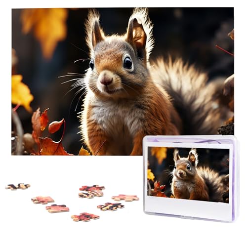 Puzzles, 1000 Teile, personalisiertes Puzzle, Eichhörnchen im Wald, Fotopuzzle mit Aufbewahrungstasche, herausforderndes Bilderpuzzle für Erwachsene, Bilderpuzzle für Familie, Dekor-Puzzle, 74,9 x 50 Puzzles, 1000 Teile, personalisiertes Puzzle, Eichhörnchen im Wald, Fotopuzzle mit Aufbewahrungstasche, herausforderndes Bilderpuzzle für Erwachsene, Bilderpuzzle für Familie, Dekor-Puzzle, 74,9 x 50 von HQaxsfQxnr