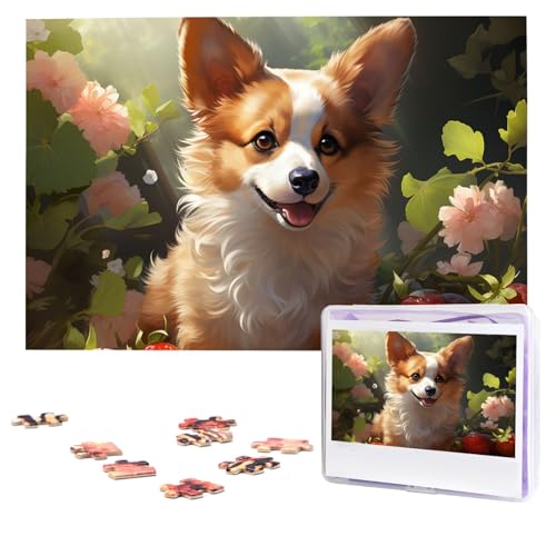 Puzzles, 1000 Teile, personalisiertes Puzzle, Erdbeere und niedliches Corgi-Fotopuzzle mit Aufbewahrungstasche, herausforderndes Bilderpuzzle für Erwachsene, Bilderpuzzle für Familie, Dekor-Puzzle, Puzzles, 1000 Teile, personalisiertes Puzzle, Erdbeere und niedliches Corgi-Fotopuzzle mit Aufbewahrungstasche, herausforderndes Bilderpuzzle für Erwachsene, Bilderpuzzle für Familie, Dekor-Puzzle, von HQaxsfQxnr
