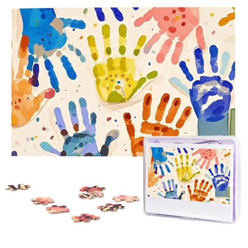Puzzles, 1000 Teile, personalisiertes Puzzle, Handabdruck, Fotopuzzle mit Aufbewahrungstasche, herausforderndes Bilderpuzzle für Erwachsene, Bilderpuzzle für Familie, Dekor-Puzzle, 74,9 x 50 cm Puzzles, 1000 Teile, personalisiertes Puzzle, Handabdruck, Fotopuzzle mit Aufbewahrungstasche, herausforderndes Bilderpuzzle für Erwachsene, Bilderpuzzle für Familie, Dekor-Puzzle, 74,9 x 50 cm von HQaxsfQxnr